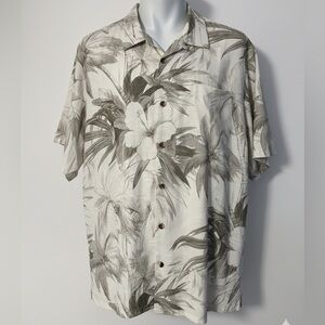 Tommy Bahama IslandZone Silk-Blend Tropical Hibiscus Shirt - 2XLT.